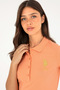 Women's Salmon Basic Polo Neck T-Shirt 50280071-Vr047 - 2