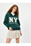 Half Zipper Sweatshirt Oversize College Printed