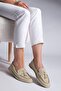 Beige Women's Loafers - Foldable Casual Shoes, Kstav - 2
