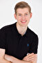 Men's Black Basic Polo Neck T-Shirt 50262933 -Vr046