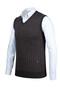 Men's V-Neck Knitwear Anthracite Sweater Patterned Colorful Winter Steel Knit Classic Fit - 5010H - 3