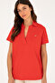 Women's Red Basic T-Shirt 50285853-Vr030 - 3