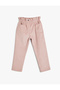 Velvet Trousers with Tie Waist and Pockets, Ribbed