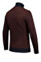 Men's Full Fisherman Knitwear Navy Blue Sweater Patterned Steel Knit Regular Fit-5013E - 5