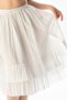 Lavinya Elastic Waist Voile Long Summer Skirt White White - 4