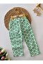 My Little One's Cute Outfits Ethnic Pattern Girls' Denim Jeans - Green