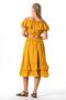 Lavinya Elastic Waist Voile Long Summer Skirt Mustard Hrd - 2