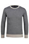 Men's Crew Neck Knitwear Stone Sweater Patterned Steel Knit Regular Fit -5013C