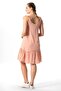 Askılı Serra Flounced Short Summer Muslin Dress Powder Pdr - 2