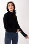 Women's Turtleneck Turtleneck Slim Fit Sweater Black - 2