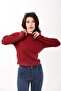 Women's Turtleneck Turtleneck Slim Fit Sweater Claret Red