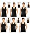 Men's Cotton 6-Piece Black Athlete Undershirt and 6-Piece Gray Boxer 12 Piece Set - 2