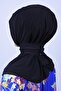 Women's Hijab Snap Bonnet Sandy Hijab Neck Collar Bonnet Black - 3