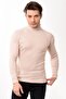 Men's Turtleneck Turtleneck Slim Fit Sweater Beige - 4