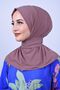 Women's Hijab Snap Bonnet Sandy Hijab Neck Collar Bonnet Dried Rose - 3