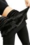 Women's Black Thermal Plush Tights with Fleece Inside - 2