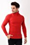 Men's Turtleneck Turtleneck Slim Fit Sweater Red