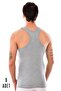 Men's Gray 6 Pieces Cotton Sports Undershirt Gray 0118 - 2