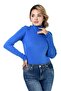 Women's Cobalt Blue Half Turtleneck Sweater
