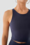 Jane Medium Supported Navy Blue Sports Bustier - 2