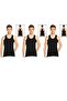 Men's Cotton 6-Piece Black Athlete Undershirt and 6-Piece Gray Boxer 12 Piece Set - 5