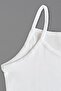Girl's Cotton Combed Cotton Rope Strap Tank Top 6 Pack White - 5