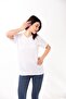 V-Neck Basic Women's T-Shirt White - 3