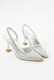 Fomax Stone Detailed Transparent Heeled Shoes