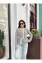Collar Detail Gold Button Asymmetric Cut Knitwear Cardigan - 7