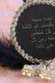 Ayetel Kursi Evil Eye Prayer for Silver Dream Catcher, Black Feather & Letter Rearview Ornament - 3