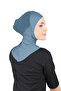 Airy Hijab Tulle Neck Collar Bonnet - Petrol Blue - (St228), (Id 3422823) - 4