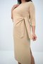 Women's Large Size Waist Tie Detailed Dress 5274-25 - 8
