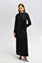 TASSEL DETAILED CREPE DRESS