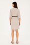 Women's Khaki Striped Mini Length Woven Dress 50289222-Vr027 - 5