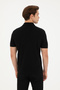 Men's Slim Fit Polo Neck Black Basic T-Shirt 50279573-Vr046 - 5