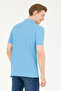 Men's Turquoise Basic Polo Neck T-Shirt 50263238-Vr093 - 5
