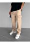 Men's baggy fit cargo sweatpants - beige - 2