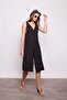 Shoulder-Tied, Pocketed, Wide-Leg Jumpsuit - Black - 3