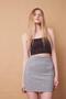 Women's Lycra Glitter Fabric High Waist Lightweight Mini Pencil Skirt-Silver - 4