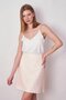 Women's Lace Detailed High Waist Light Flexible Woven Fabric Bell Skirt (Length:49cm +-2cm)-Powder - 3