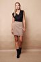 Women's Lightweight Lycra Fabric High Waist Wrap Double Breasted Lightweight Mini Pencil Skirt-Mink - 3