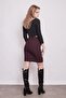 High Waist Above Knee Fabric Pencil Skirt-Swallow - 6