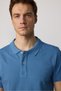 Men's Slim Fit Slim Fit 100% Cotton Plain Pique Petrol Color Polo Collar T-Shirt - 2