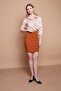 High Waist Above Knee Lycra Cotton Stylish Fabric Pencil Skirt-Tan - 3