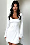 Diver Fabric Spanish Sleeve Dress - 3