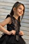 Girl's Sequined Embroidered Katkat Black Evening Dress Age 4-7 - 3