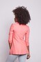 Kapri Three Quarter Sleeve Ornamental Pocketed Office Blazer with Clasp Stretch Fabric Fabric Jacket-Dark Salmon - 2