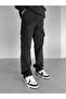 Men's Baggy Fit Cargo Pants Black