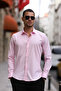 Slim Fit Straight Lycra Shirt with Snap Fasteners