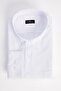 Men's Big Size Large Size Embroidered Oxford Texture White Collar Buttoned Shirt with Pockets - 2